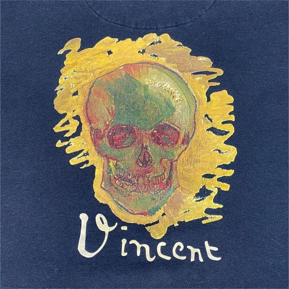 VANS x Van Gogh Skull Black Hooded Sweatshirt - Size XS - Picture 2 of 7